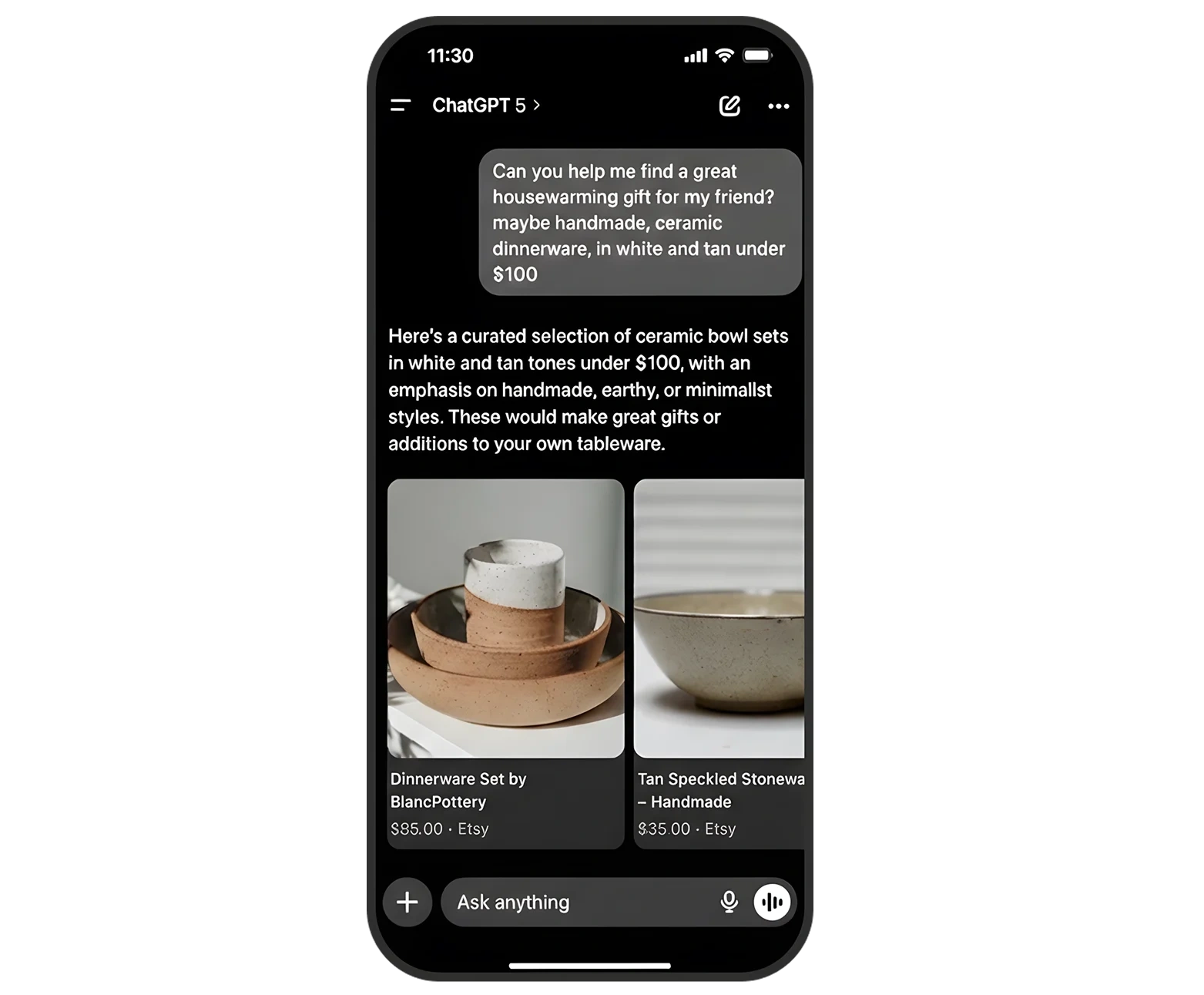 ChatGPT Shopping Demo